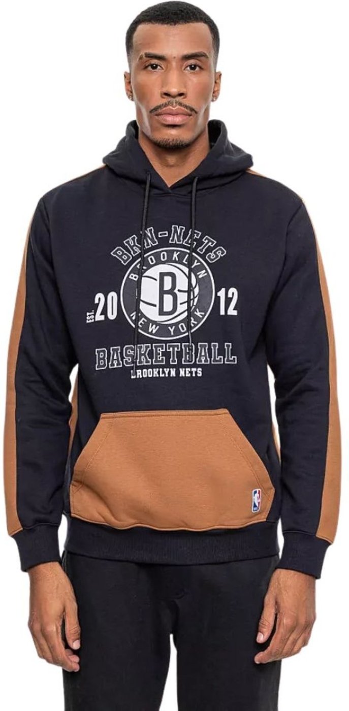 Moletom Brooklyn Nets Original NBA Bolso Canguru e Marrom
