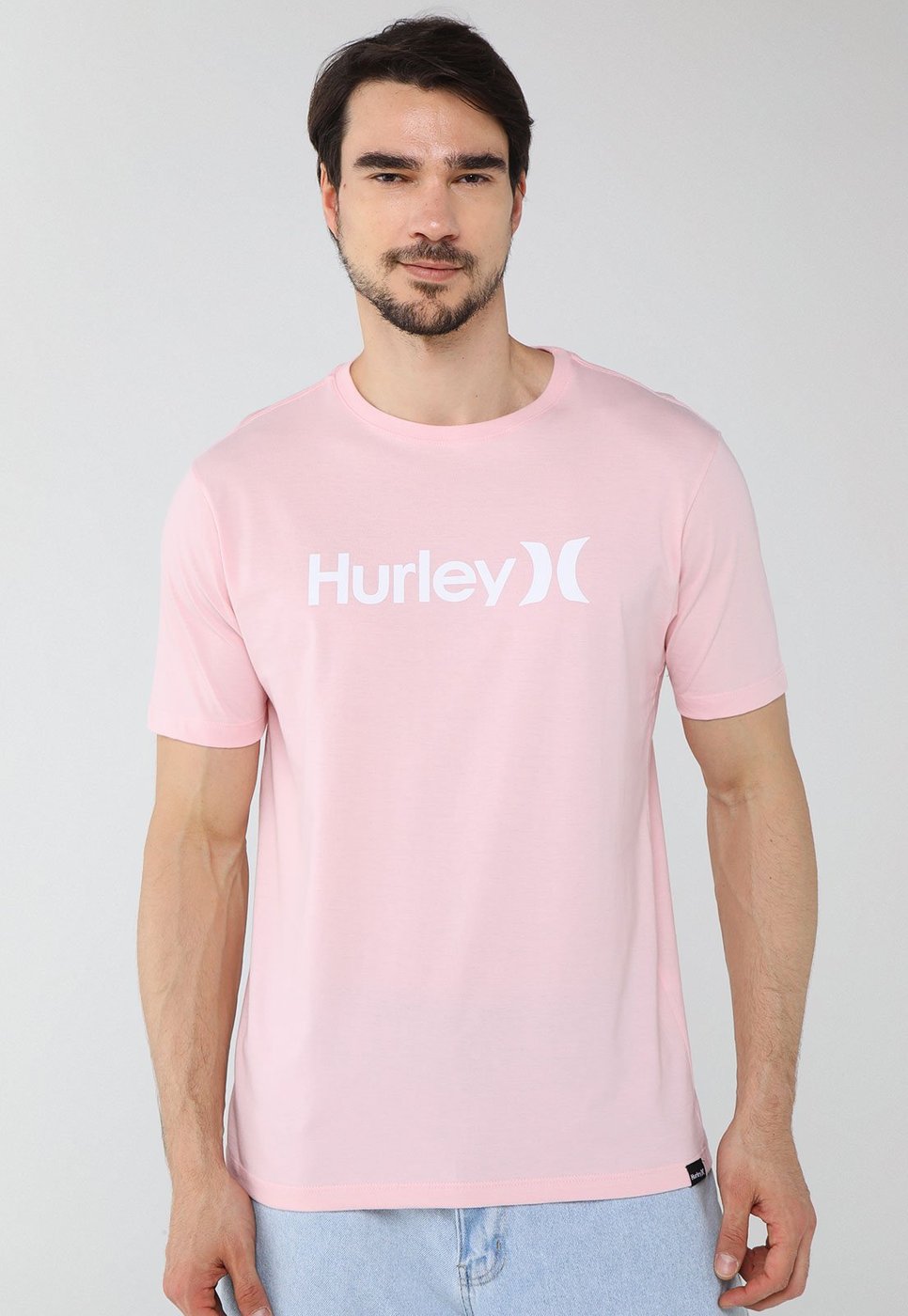 Imagem principal Camiseta Masculina Hurley Silk O&O Solid Claro rosa hurley rosa