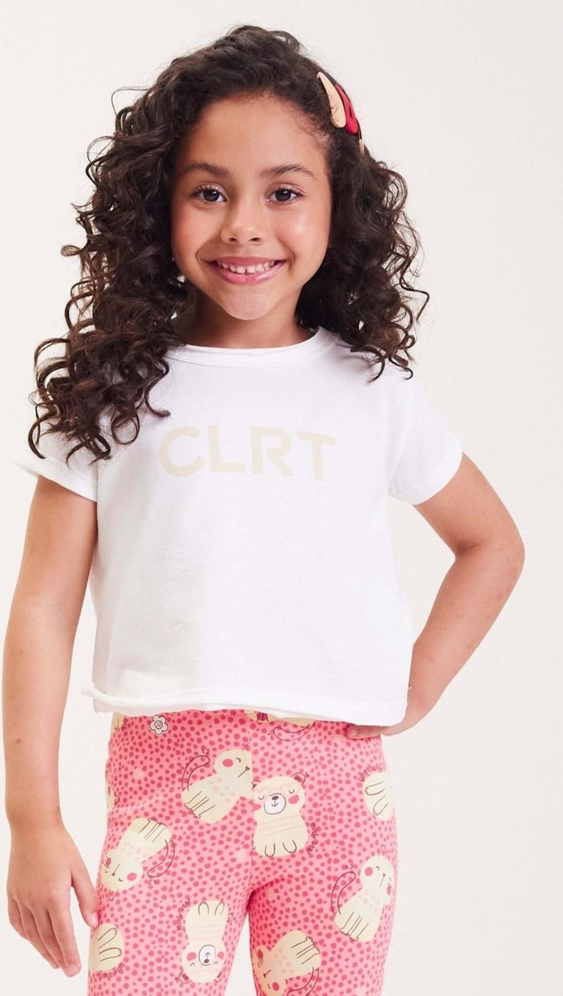 Imagem principal Infantil - Blusa Menina Curta Estampada Colorittá azul Colorittá azul