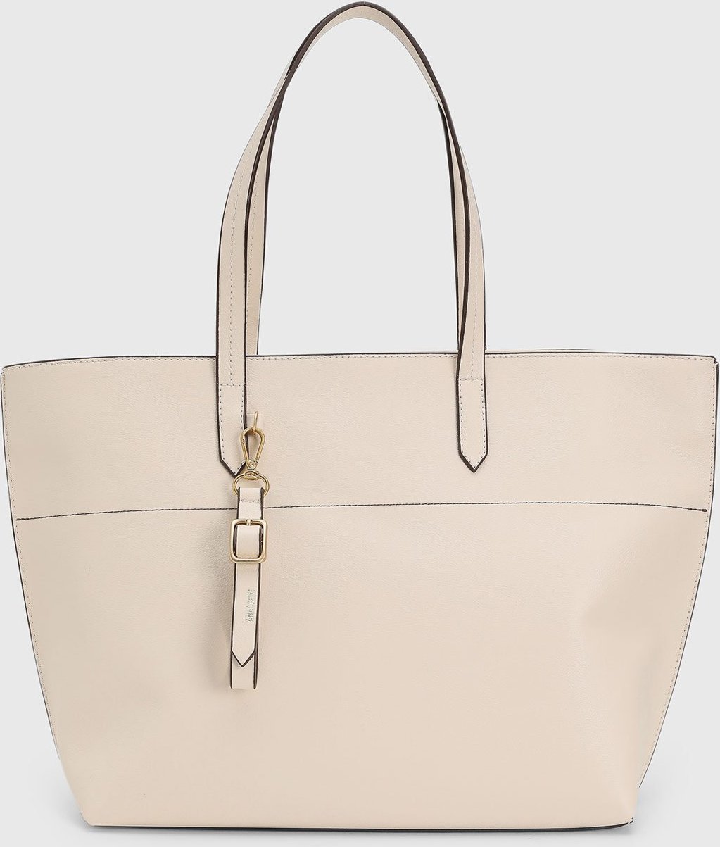 Bolsa Feminina Anacapri Grande Off-White Detalhe Dourado