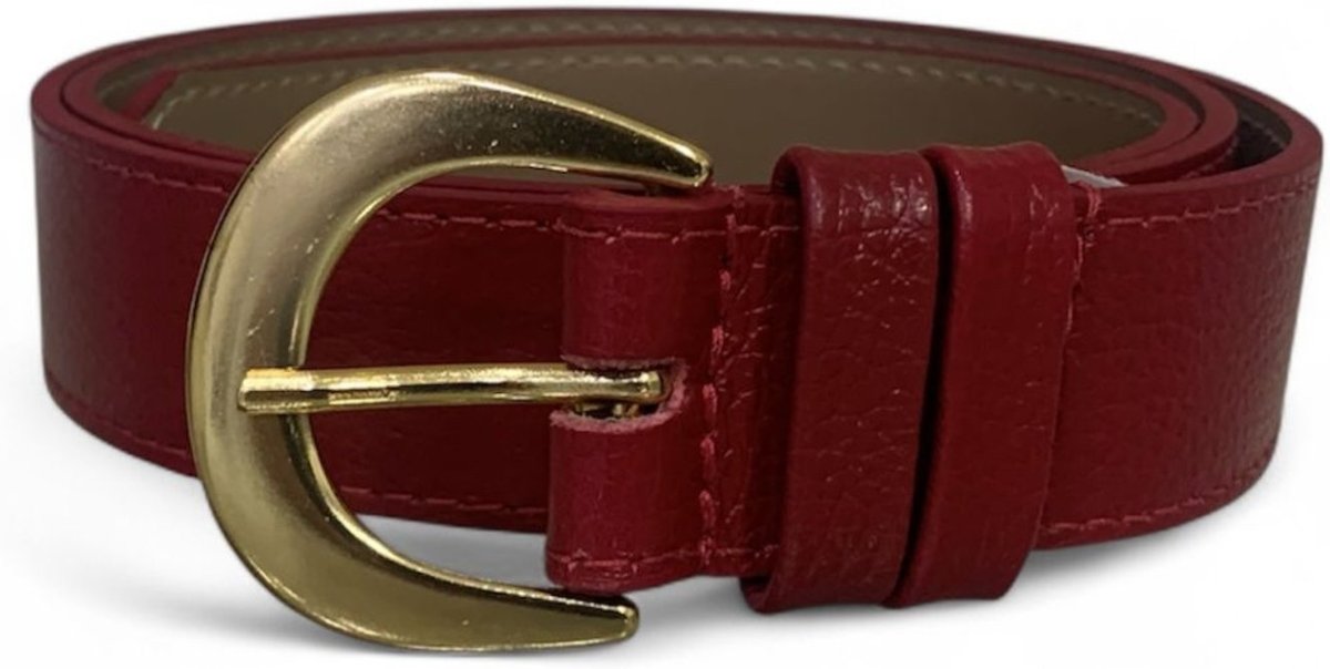 Cinto Feminino em Couro Fivela Arredondada 013