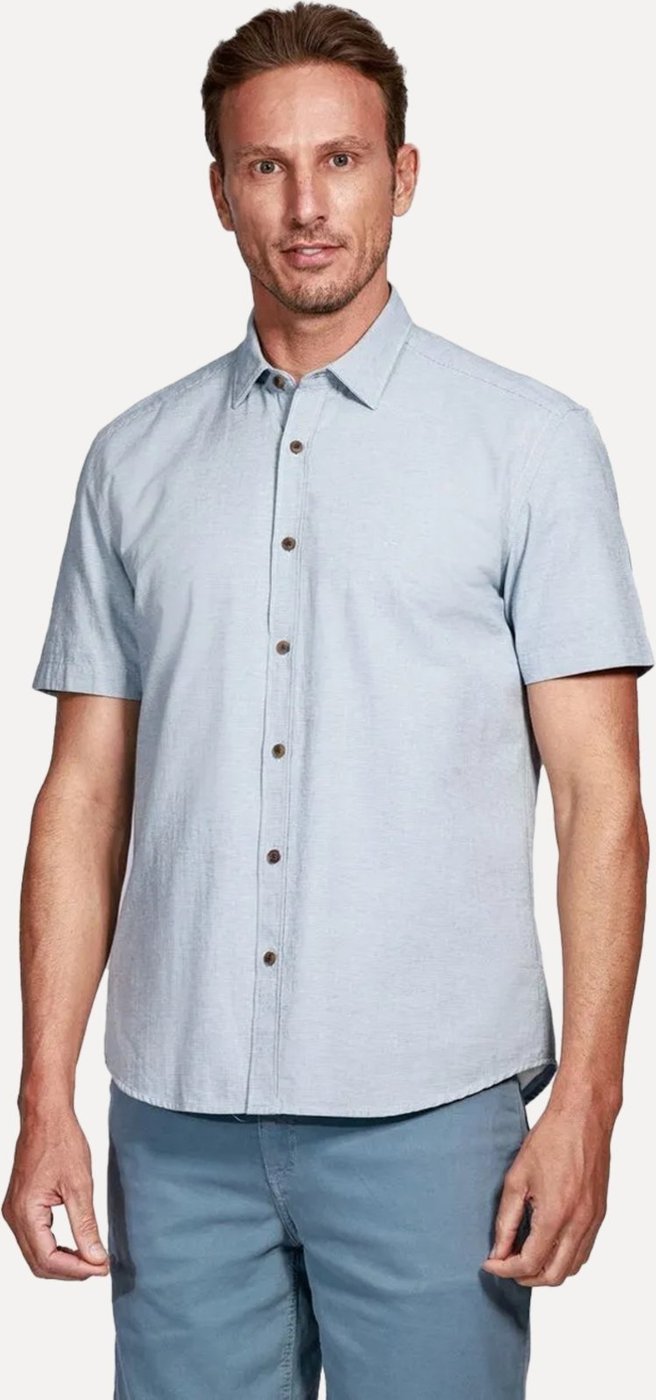 Imagem principal Camisa Aramis Masculina Manga Curta Slim Falso Liso Belfort Mescla verde Aramis verde