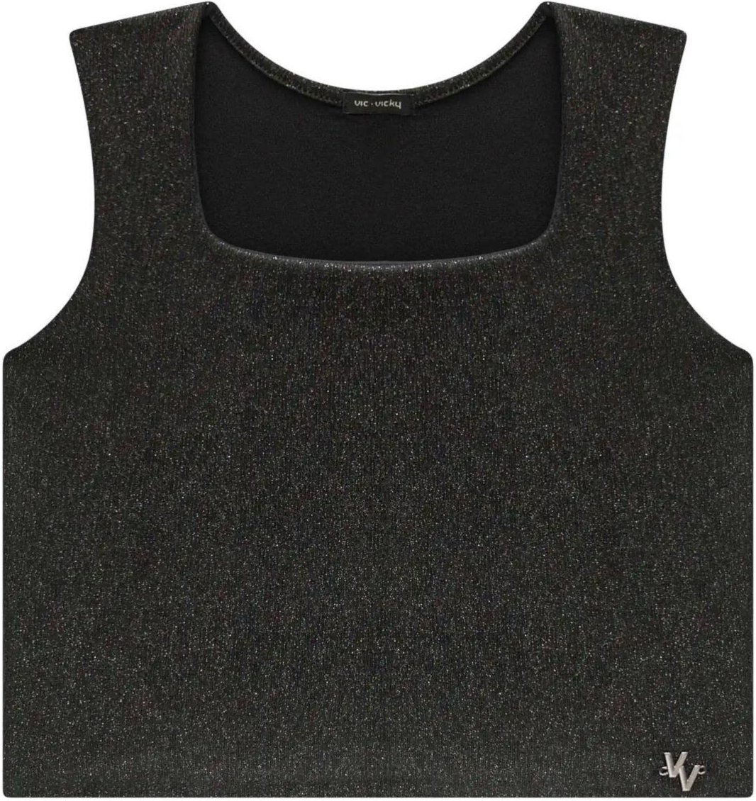 Imagem principal Cropped Juvenil Menina Vic Vicky 12 Vic&Vicky preto Vic&Vicky preto