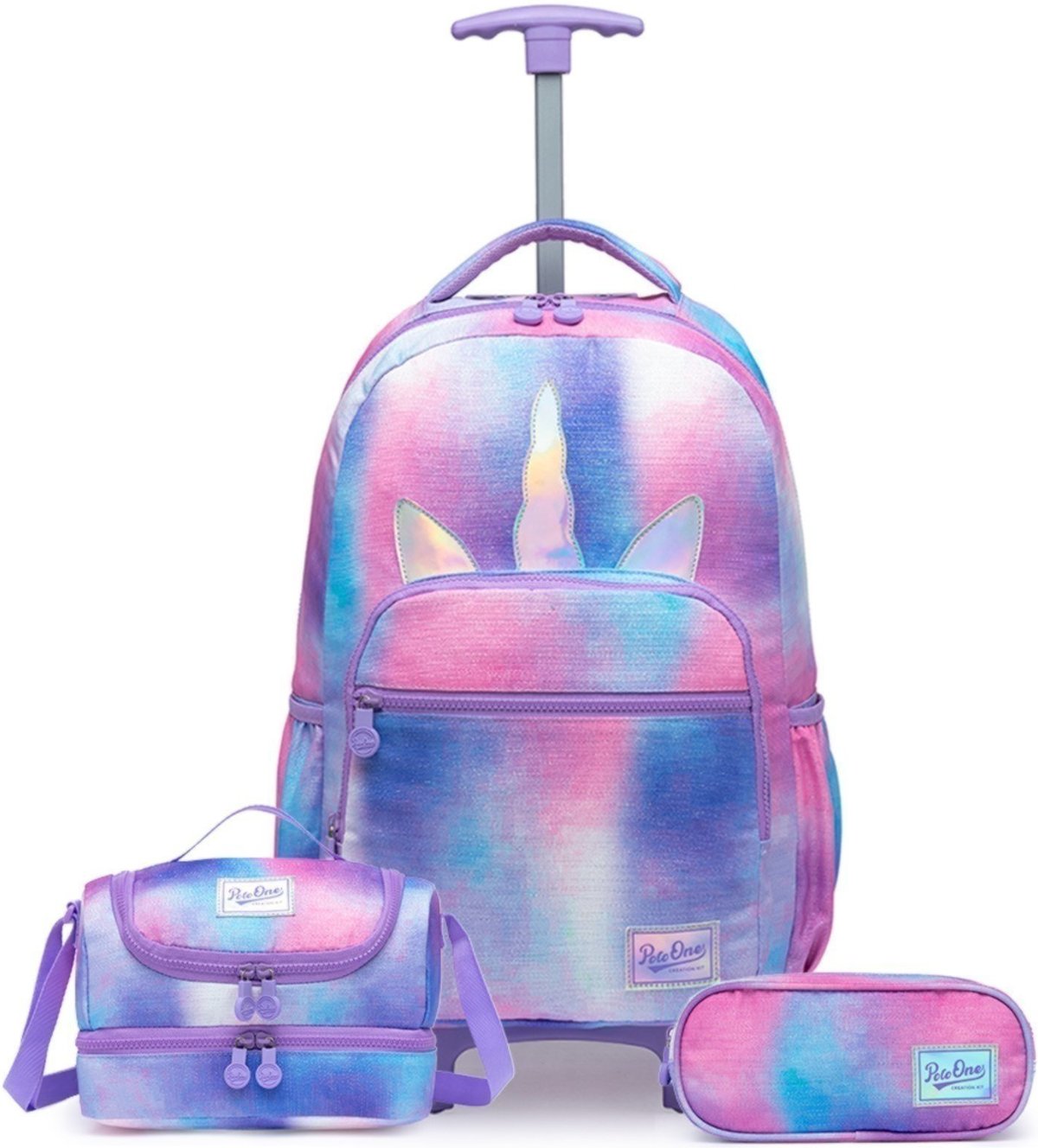 Imagem principal Infantil - Kit Mochila De Rodinha Polo One Unicórnio Lancheira Estojo Escolar multicolorido Polo One multicolorido