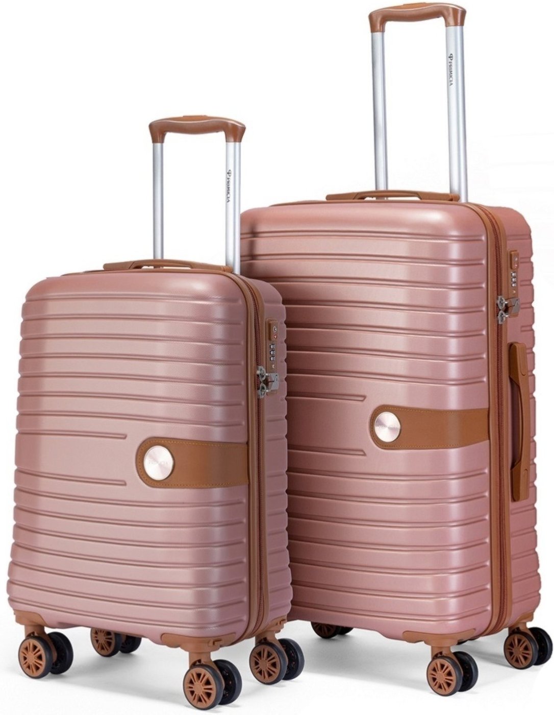 Kit 2 Malas De Viagem Primicia Roda 360 TSA Rose