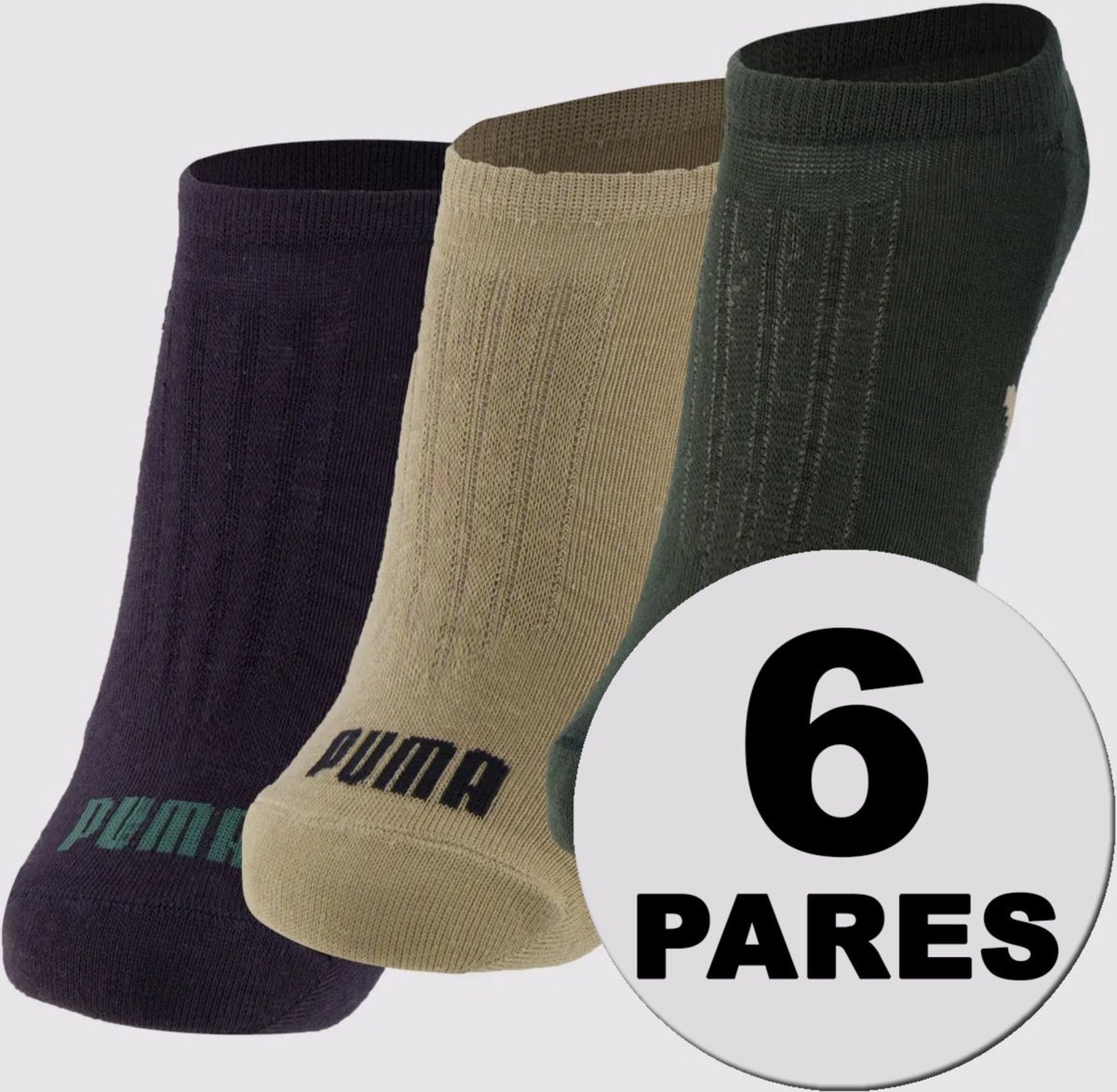 Kit Meia Puma Sapatilha Invisível 6 Pares e Grafite