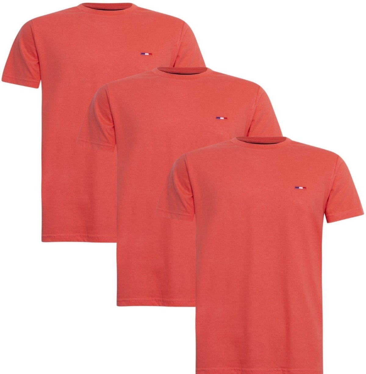 Imagem principal Kit 3 Peças FMF Camisetas Básicas Masculina em Algodão Premium no Estilo Tommy Bordado França preto FMF preto