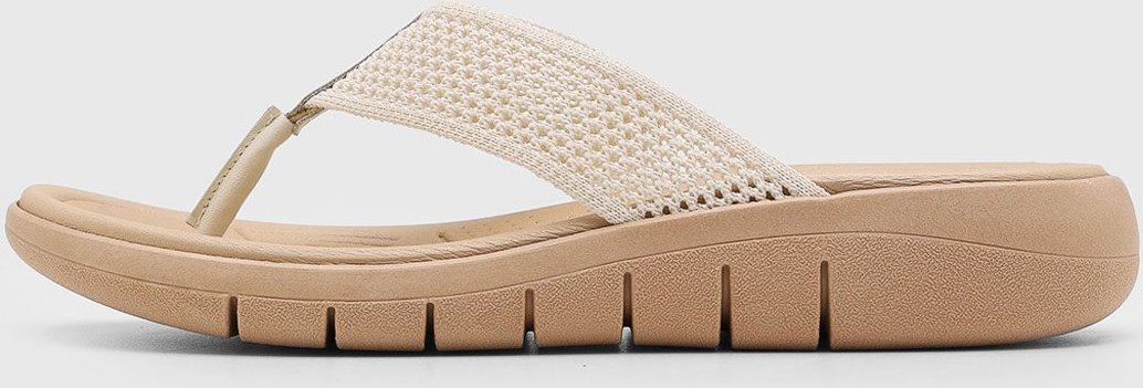 Chinelo Feminino Usaflex Tira Tramado Off White