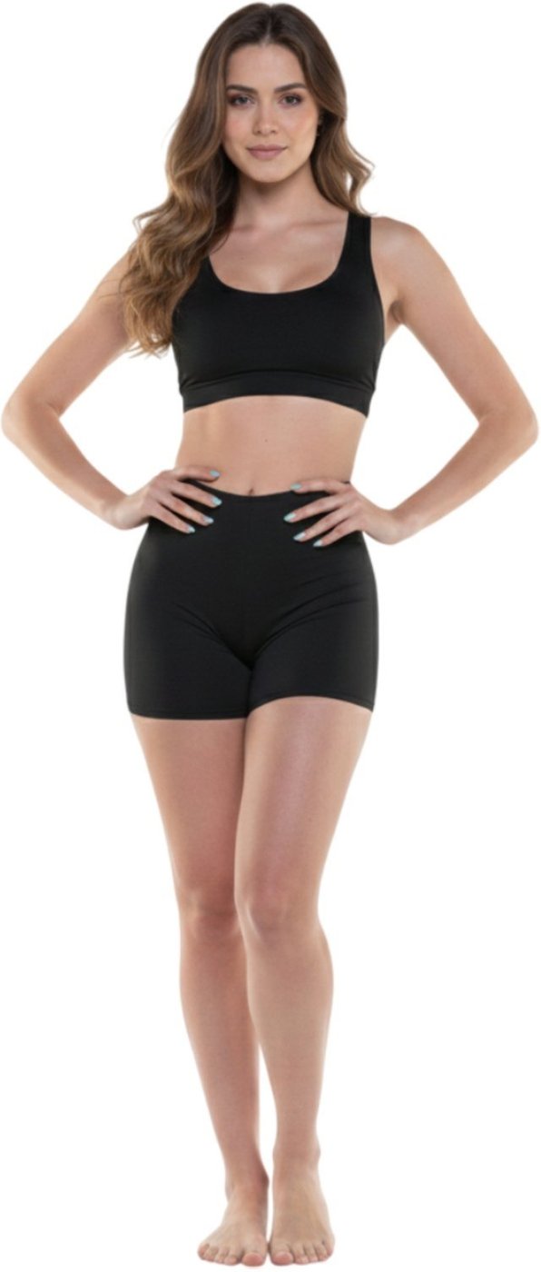 Imagem principal Shorts Bermuda Modeladora Feminina Segunda Pele Anágua QLC SPORT preto QLC SPORT preto