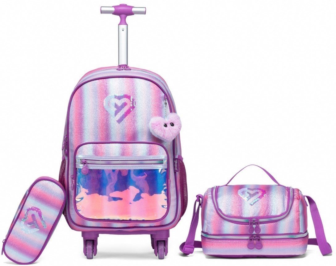 Infantil - Kit Mochila Yupe De Rodinhas Lancheira Estojo Bolsa Escolar Juvenil