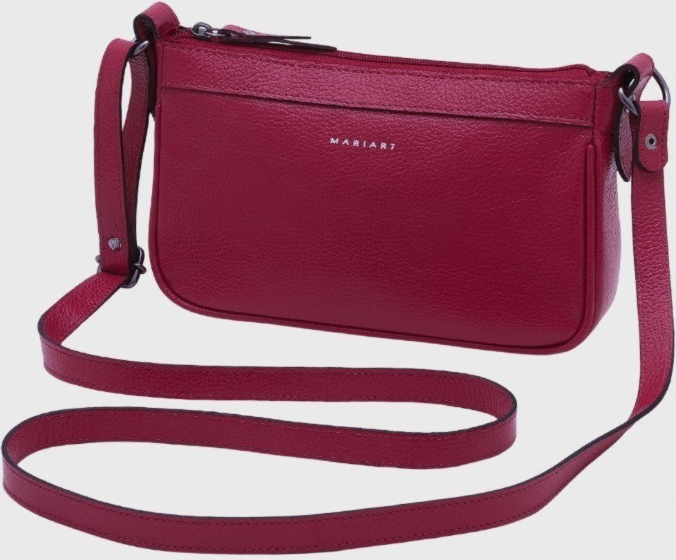 Bolsa Transversal de Couro Mariart Maragogi Magenta