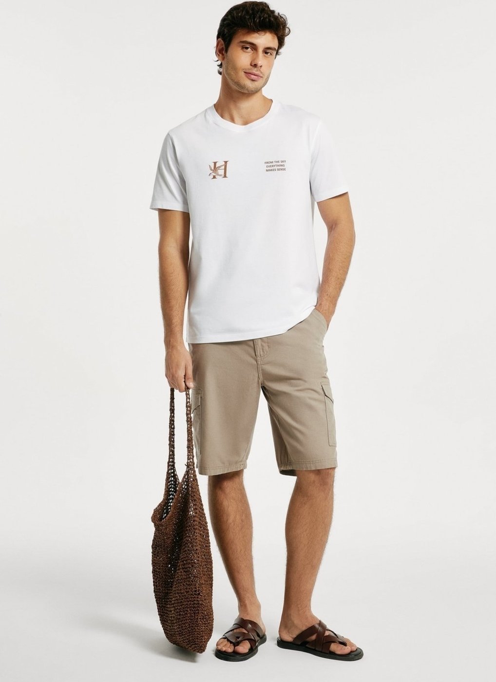 Imagem principal Camiseta Masculina Algodão Peruano Estampada Hering preto Hering preto