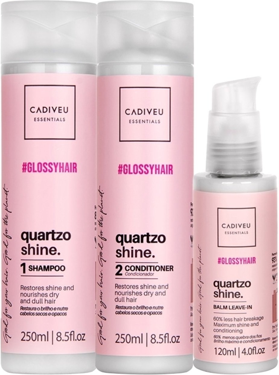 Imagem principal Kit Cadiveu Professional Quartzo Shine Shampoo Condicionador e Balm (3 produtos). multicolorido Cadiveu Professional multicolorido