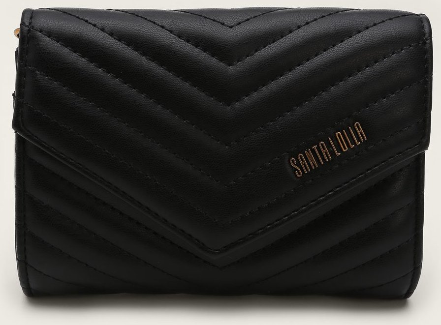 Carteira Santa Lolla Matelassê Com Alça Preta