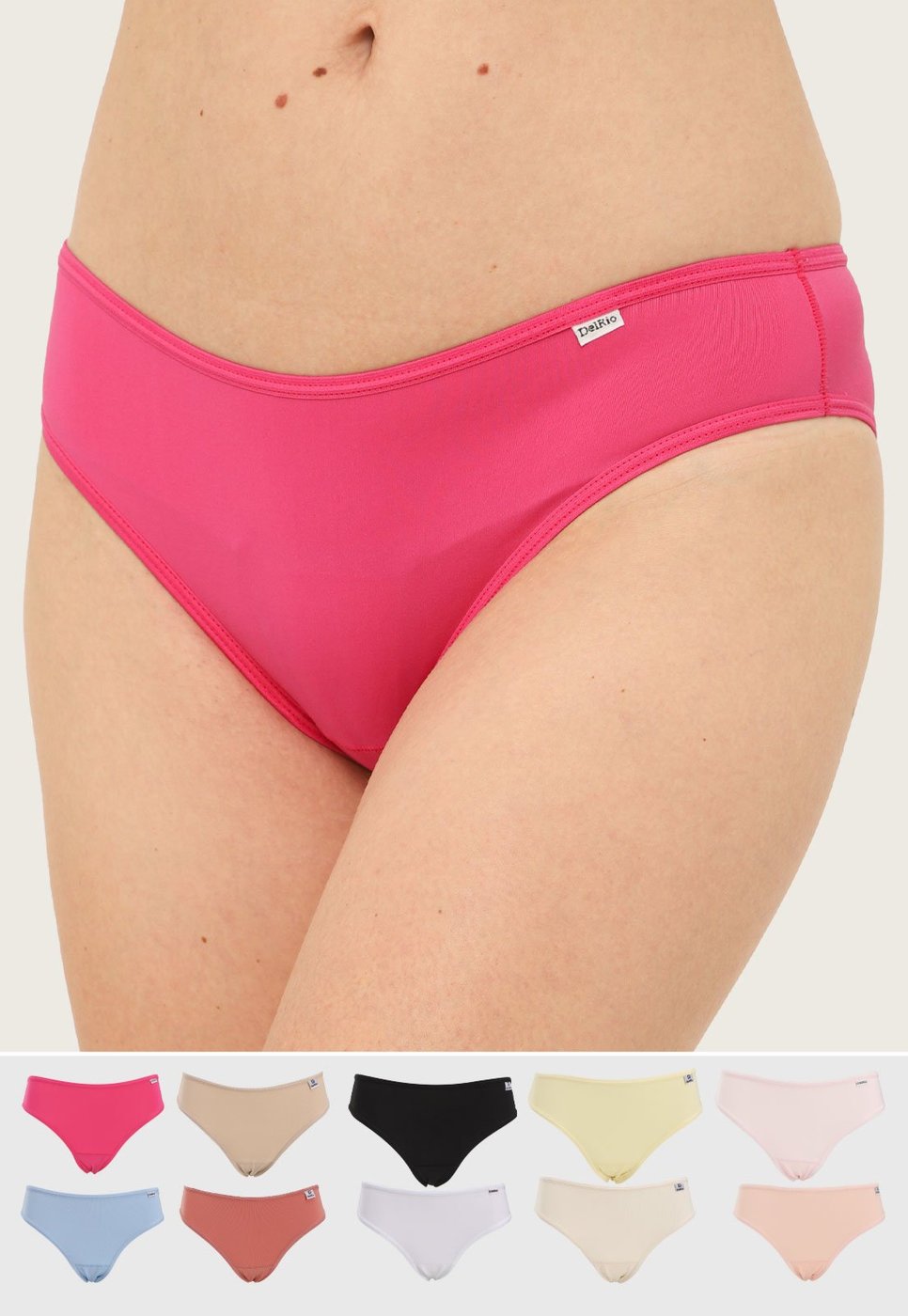 Kit 10pçs Calcinha DelRio Biquíni Microfibra Sensitive