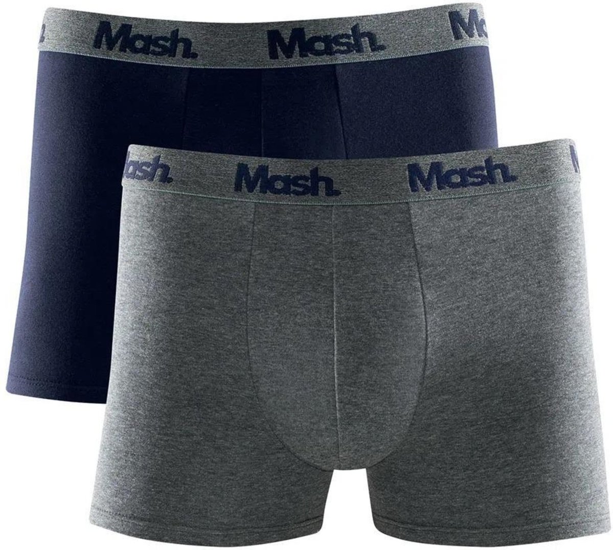 Imagem principal Kit 2 Cueca Boxer Cotton Mash Masculina Cós Elástico marinho azul MASH azul