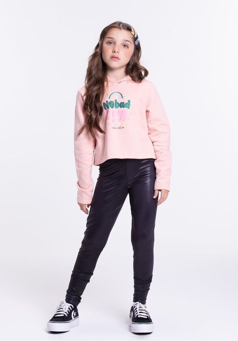 Imagem principal Infantil - Conjunto Moletom Menina Cropped No Bad Days VIDA COSTEIRA rosa VIDA COSTEIRA rosa