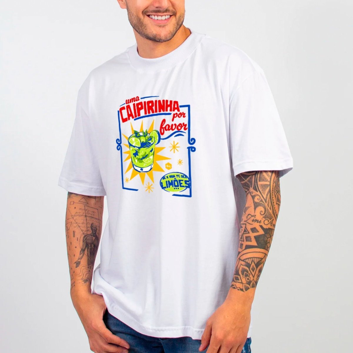 Imagem principal Camiseta Ousy Básica Caipirinha Vibe de Verão Unissex preto ousy preto