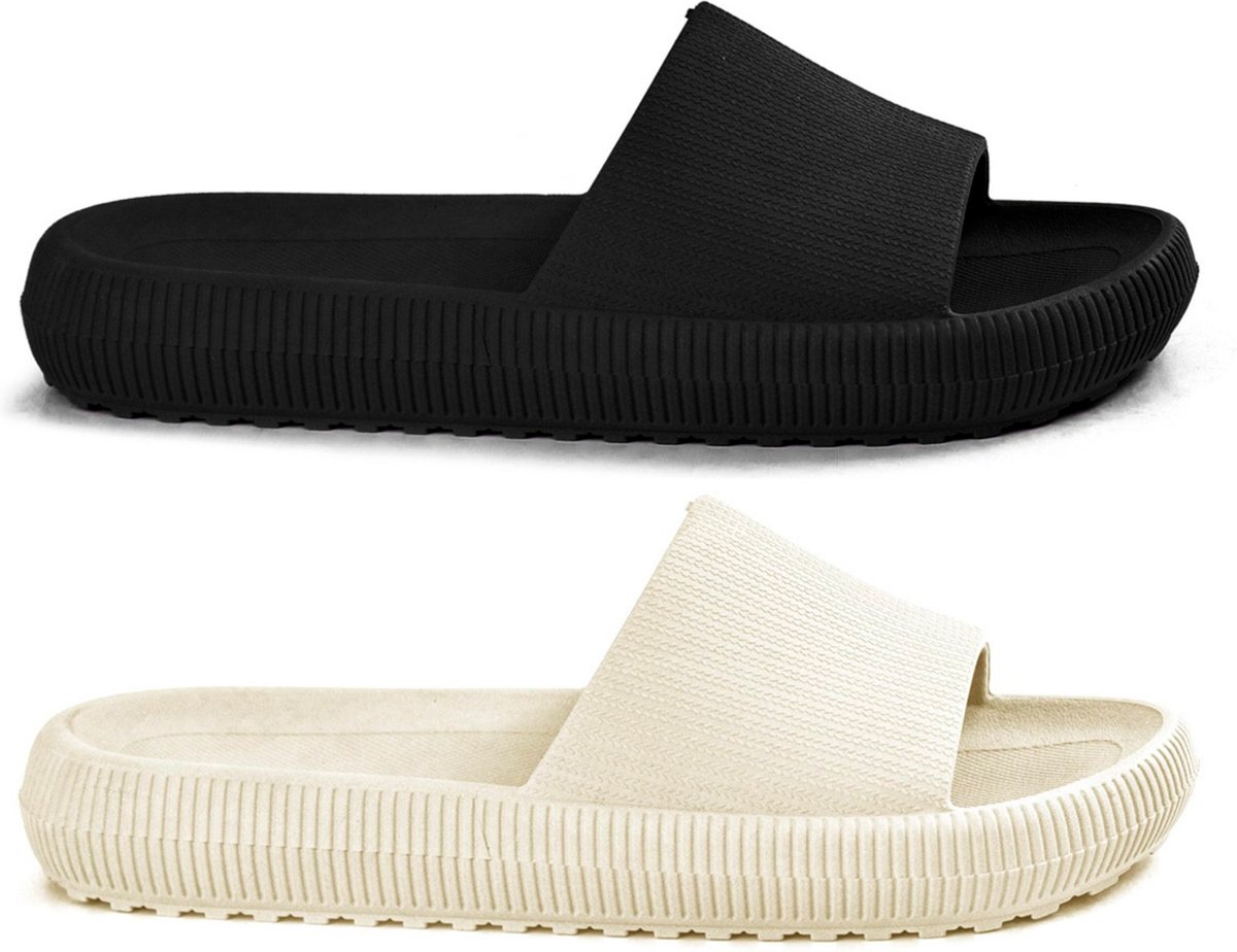 Imagem principal Kit 2 Chinelo Nuvem Feminino Ortopédico Anatômico Confortável Macio Original BREDENI marrom/preto BREDENI marrom/preto