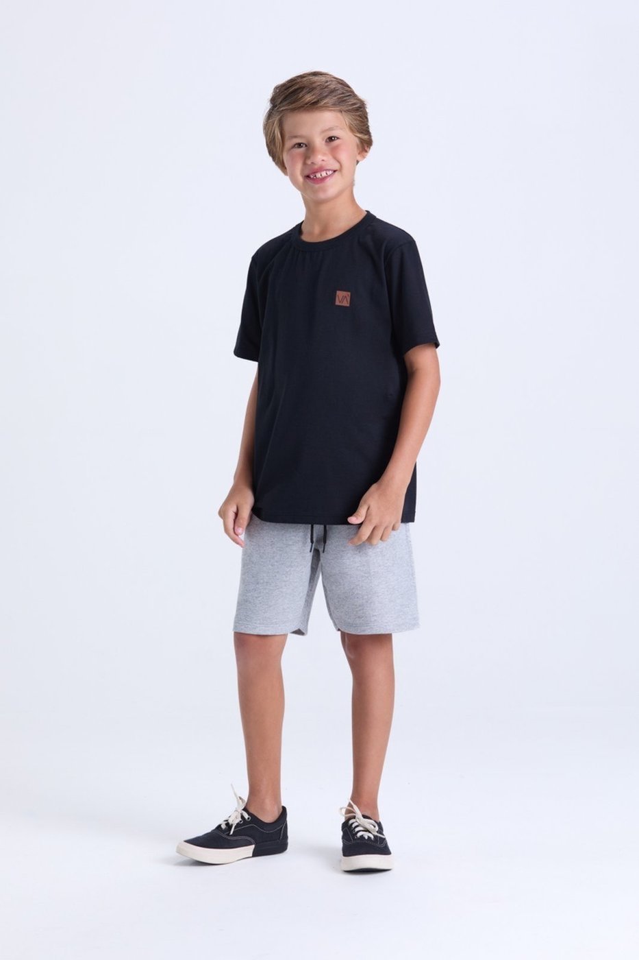 Imagem principal Infantil - Conjunto de Verão Camiseta Lisa com Aplique VIDA COSTEIRA branco VIDA COSTEIRA branco