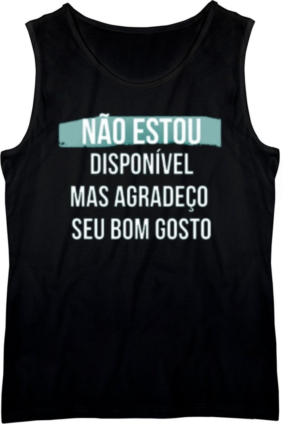 Imagem principal Regata Masculina de Carnaval Não Estou Disponível Relaxado preto Relaxado preto