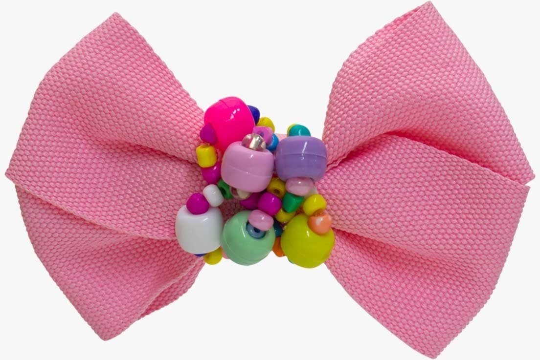 Infantil - Presilha Laço Miçangas Pópidi Bico de Pato