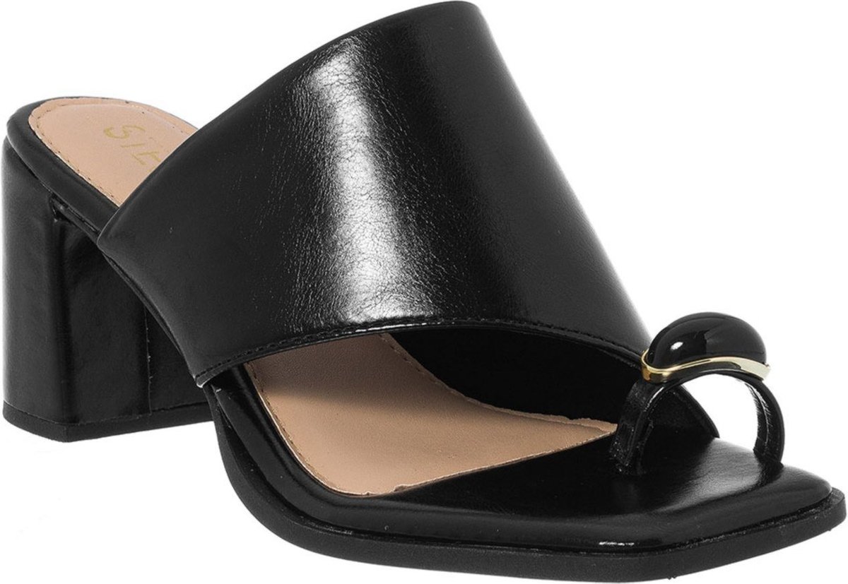 Sandália Tamanco Feminino Dedo Salto Casual Confortável