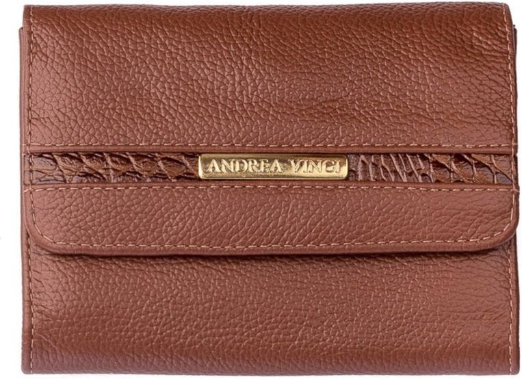 Imagem principal Carteira Andrea Vinci Feminina De Couro Liso Jade 10,5x13cm - Whisky azul Andrea Vinci azul