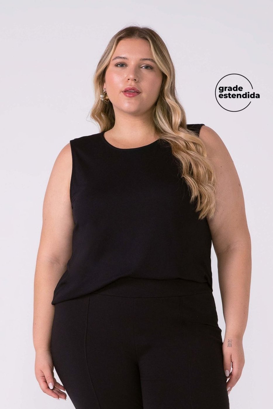 Imagem principal Regata Feminina Reta Marialícia preto Marialícia preto