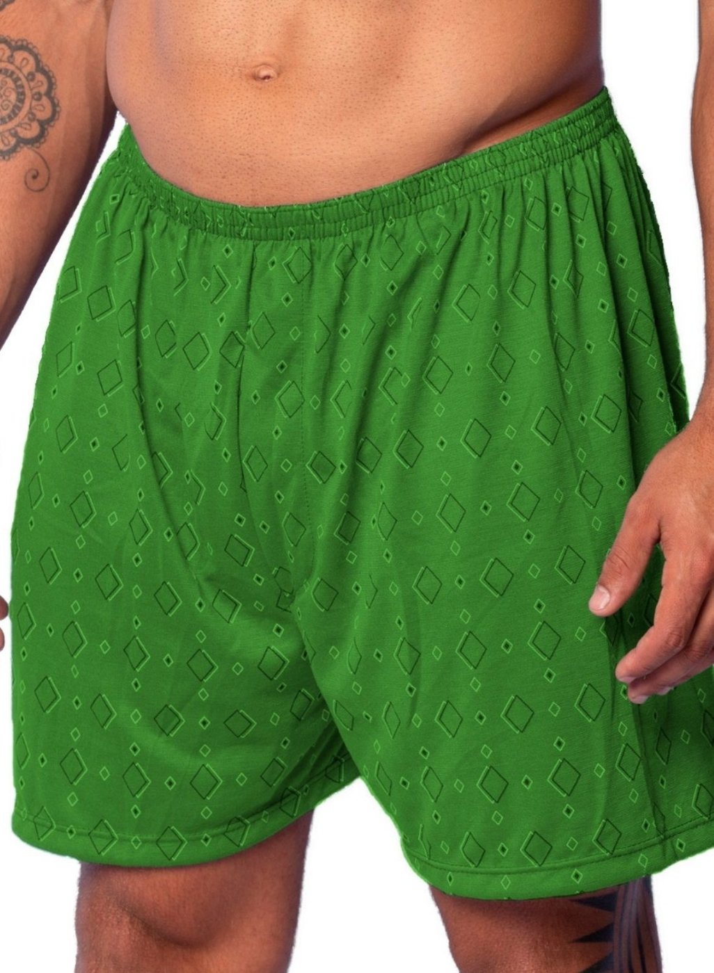 Imagem principal Samba Canção Gabi Lingerie Malha Elegante Cueca Confortável Calção Masculino cinza/grafite Gabi Lingerie cinza/grafite