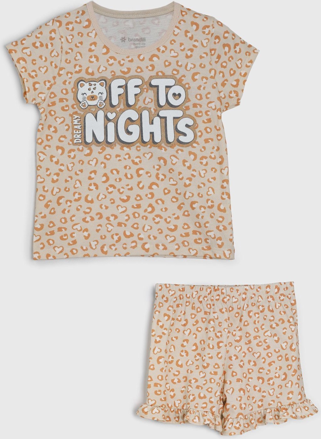 Imagem principal Pijama Curto Brandili Animal Print Off-White off-white white Brandili off-white white