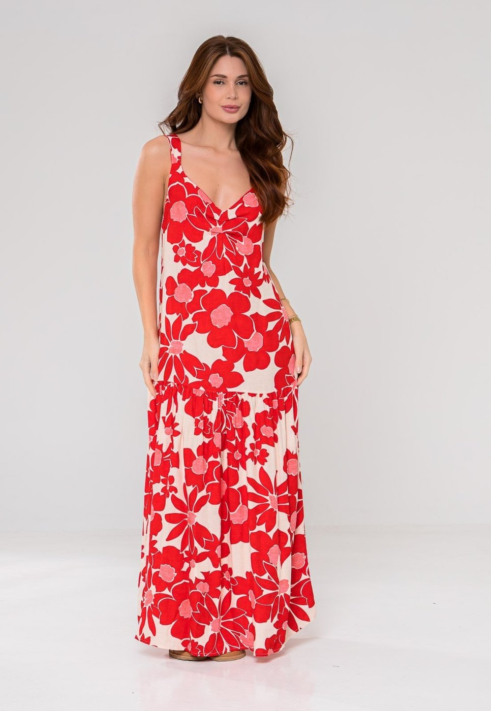 Vestido Aura Longo Valesca Floral