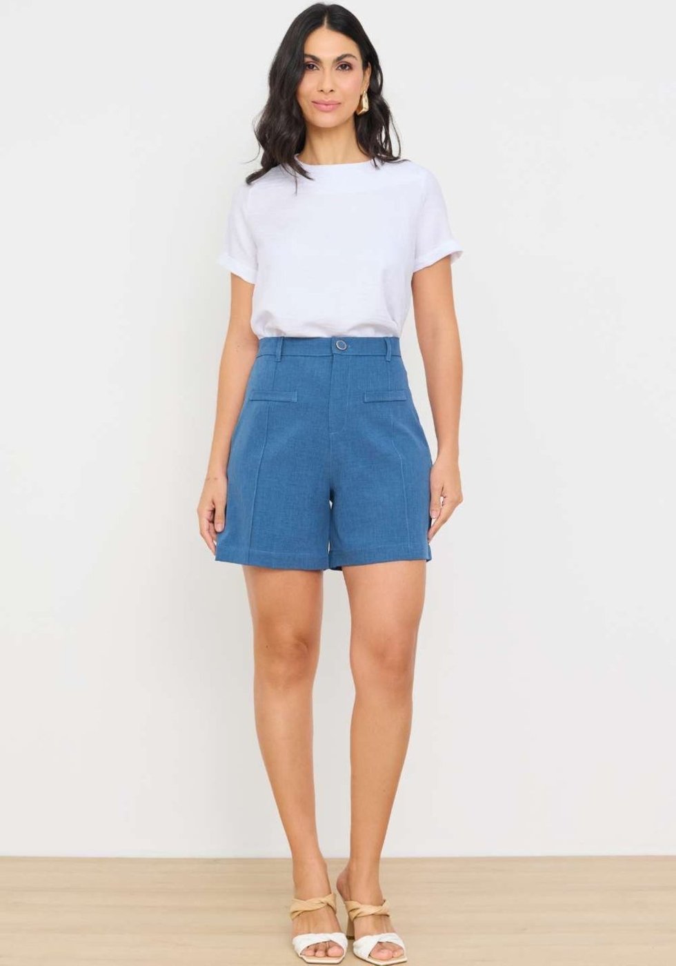 Bermuda Vanibele Alfaiataria Claro