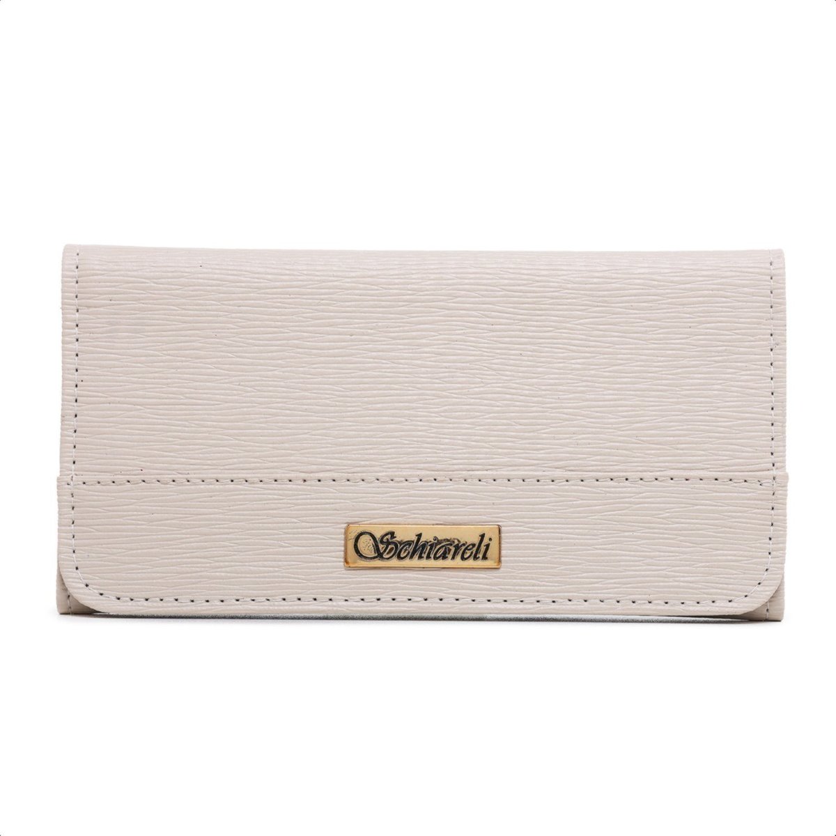 Carteira Feminina Marfim Porta Moedas Cartões Estilosa Luxo 8120 Macia e Leve