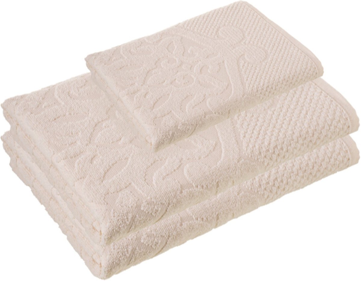 Jogo Toalha Banho 3 Peças Cavhome Ravenna Perola