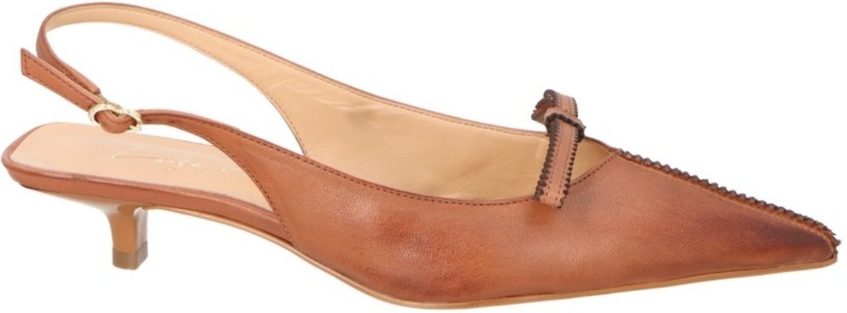 Scarpin Slingback Luiza Barcelos 13780037 Marrom Claro