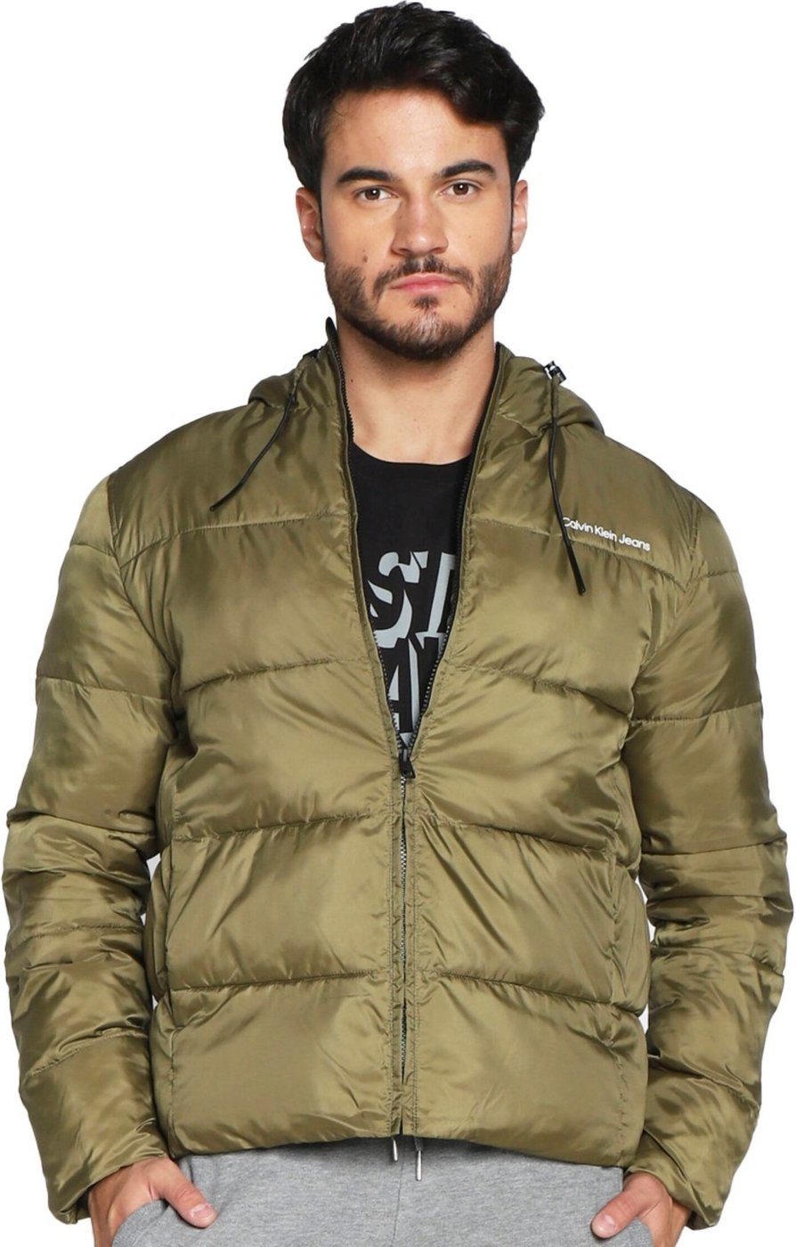 Imagem principal Jaqueta Calvin Klein Jeans Masculina Hoodie Matelassê Sust Logo verde oliva Calvin Klein verde oliva