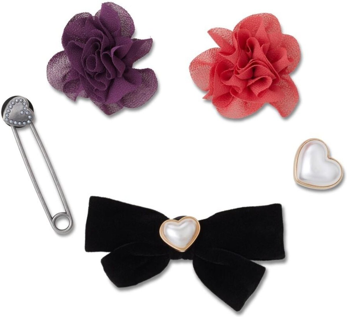 Infantil - Jibbitz™ Flores e Pérolas Pack com 5 Peças