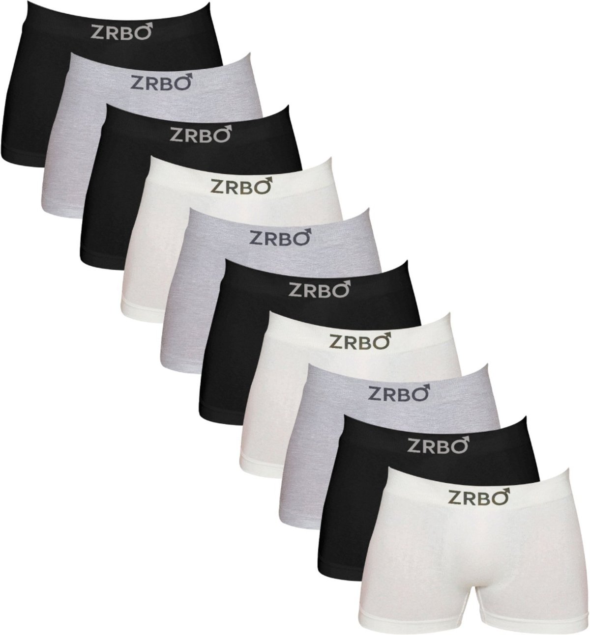 Imagem principal Kit 10 Cuecas Boxer Zrbo Algodão Sem Costura Masculina Sortido multicolorido ZRBO multicolorido