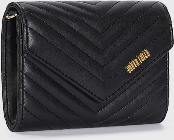 Imagem principal Carteira Feminina Santa Lolla Matelassê Chevron Preta preto Santa Lolla preto