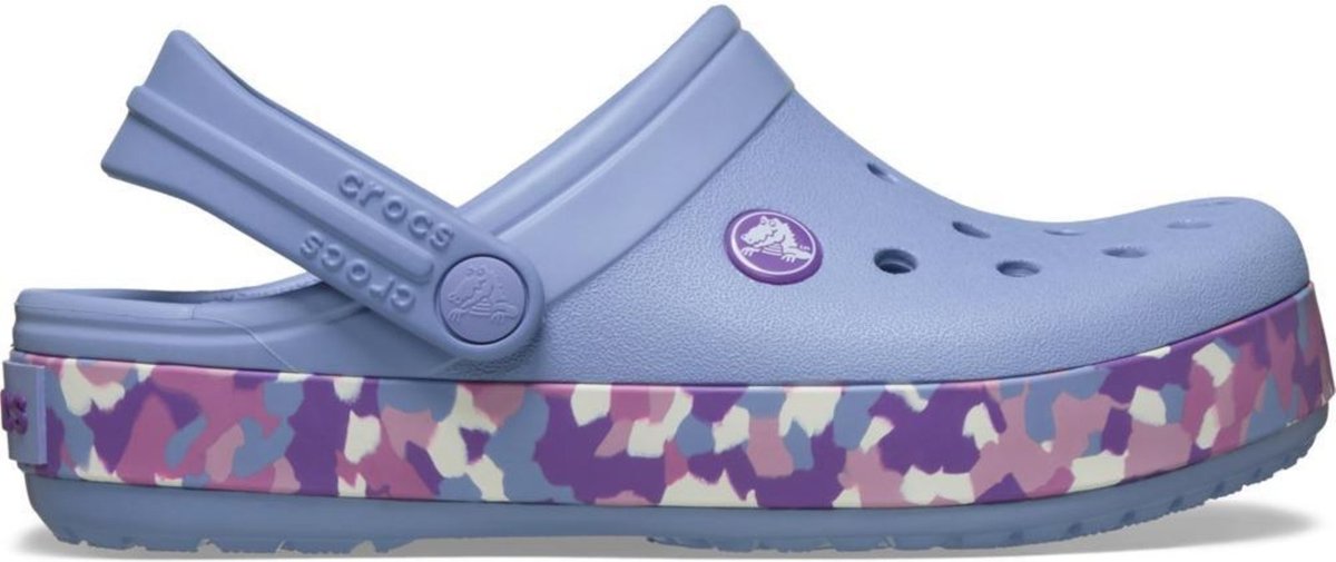Imagem principal Infantil - Sandália Crocs Crocband Glow Confetti Band Clog K Blue Haze/Multi Azul azul blue Crocs azul blue