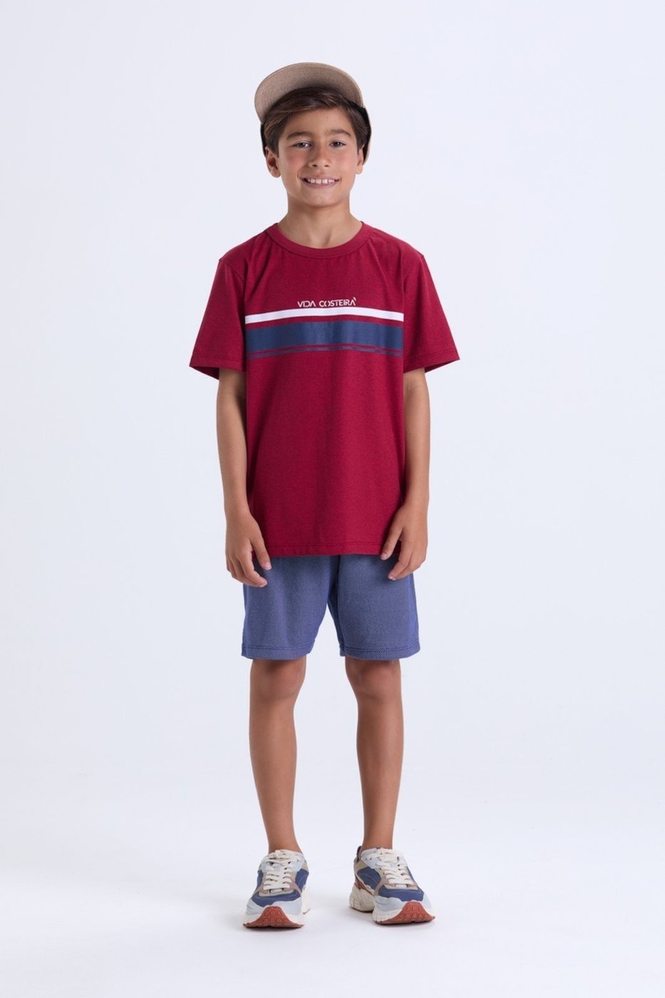 Imagem principal Infantil - Conjunto Masculino de Verão Moulineblack Linhas VIDA COSTEIRA bordô VIDA COSTEIRA bordô