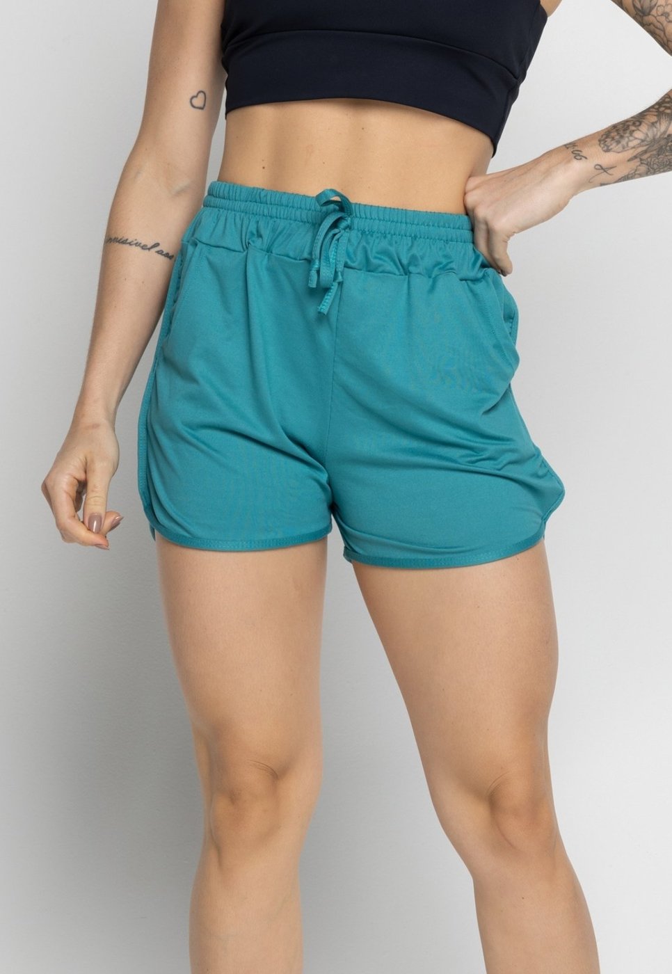 Imagem principal Short Vekyo Com Bolso Feminino Moda Praia Piscina Verão Fitness Água verde VEKYO verde