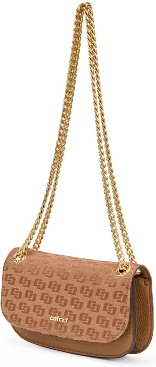 Bolsa Shoulder Colcci Monograma Ou25 Caramelo Feminino