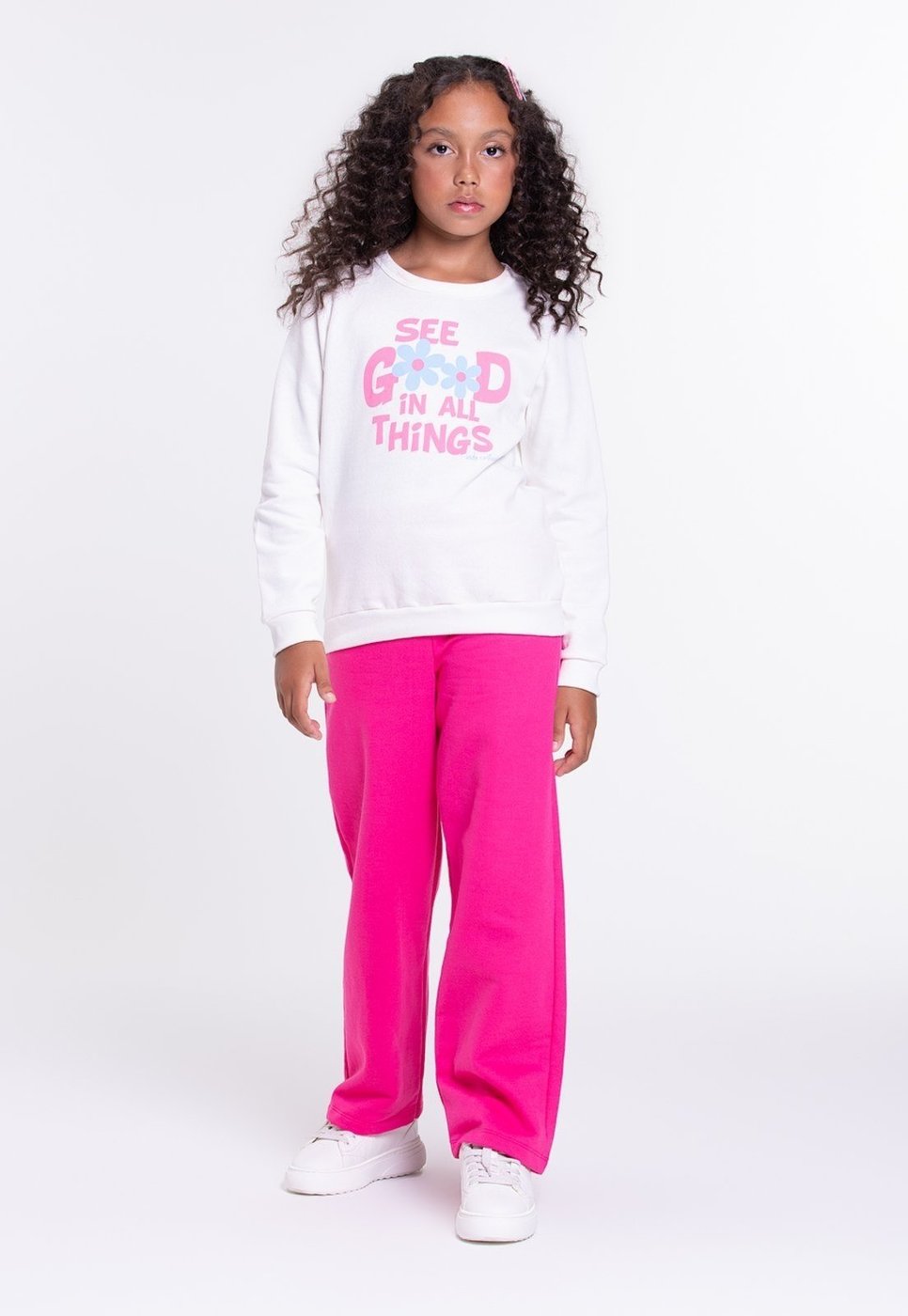 Imagem principal Infantil - Conjunto Moletom Wide Leg See Good Off-White VIDA COSTEIRA off-white white VIDA COSTEIRA off-white white