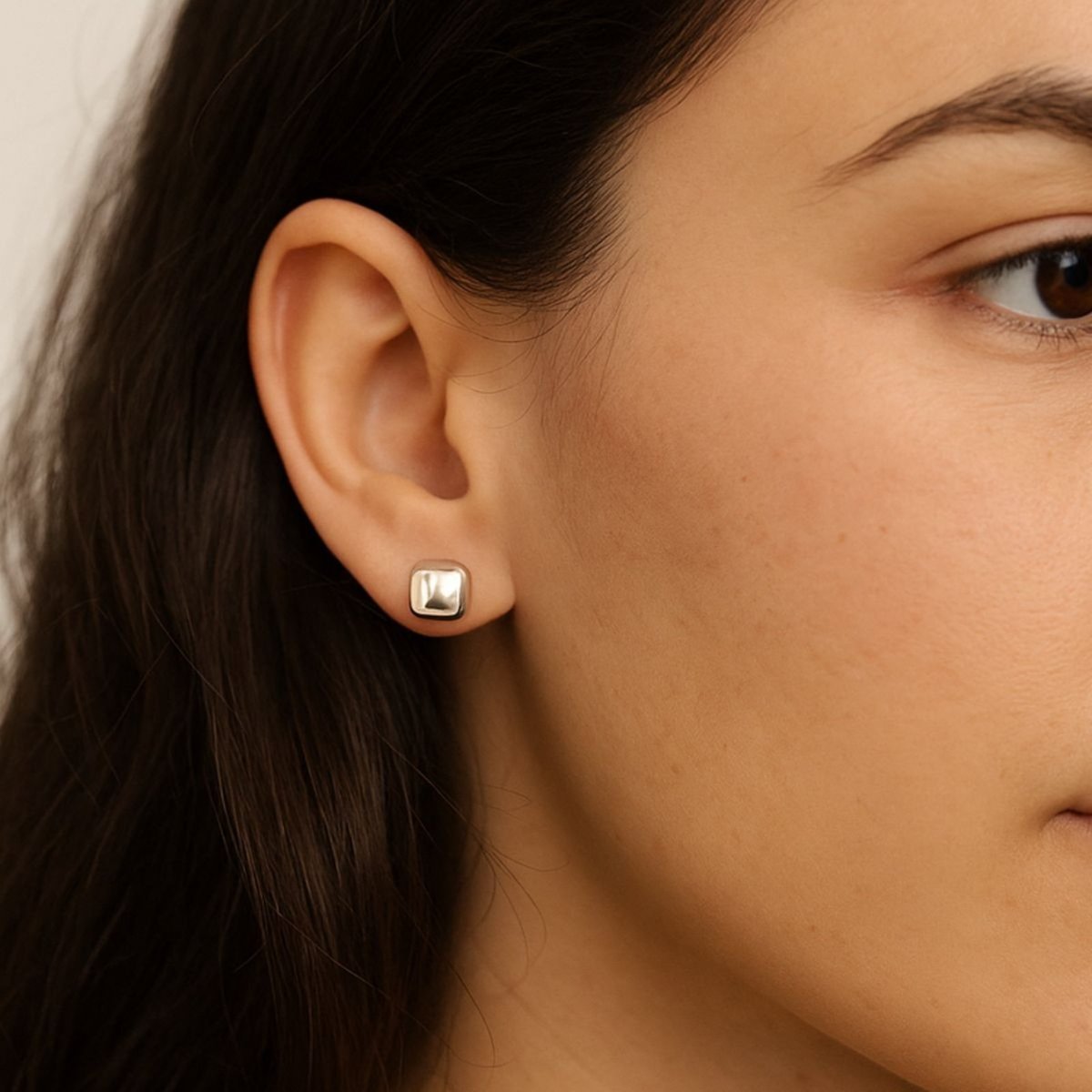 Brinco Vih Triny Feminino Botão Liso