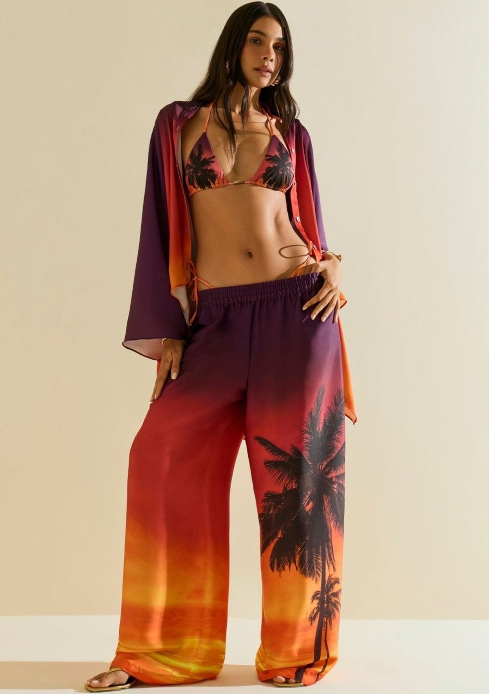 Calça Morena Rosa Reta édia Laranja