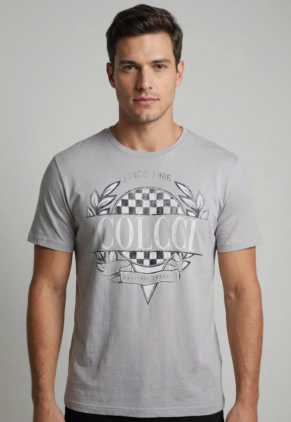 Imagem principal Camiseta Masculina Colcci Estampa Gráfica Claro cinza Colcci cinza