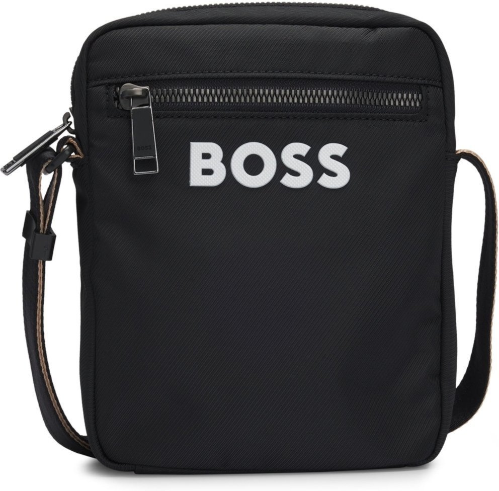 Imagem principal Bolsa Transversal Com Logo Contrastante E Alça Com Listra De Assinatura Boss preto Boss preto