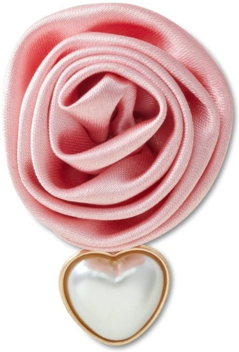 Infantil - Jibbitz™ Rosa com Gota de Pérola Branco